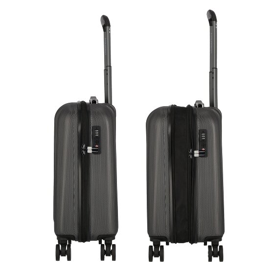 Polestream Moonrock 4 roulettes Trolley de cabine S 55 cm avec soufflet d'extension