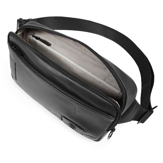 Piquadro Russel Sac banane Cuir véritable 28 cm