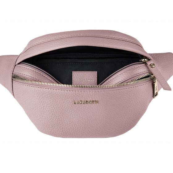 Lazarotti Sac banane en cuir « Bologna » à double fermeture éclair, à porter en bandoulière, 25 cm