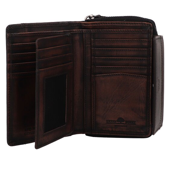 Greenburry Destressed Porte-monnaie Protection RFID Cuir 13.5 cm