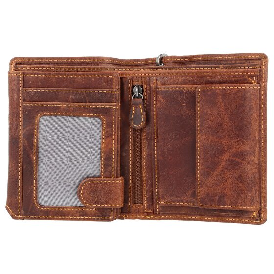 Greenburry Porte-monnaie Vintage Cafe-Racer RFID en cuir 9,5 cm