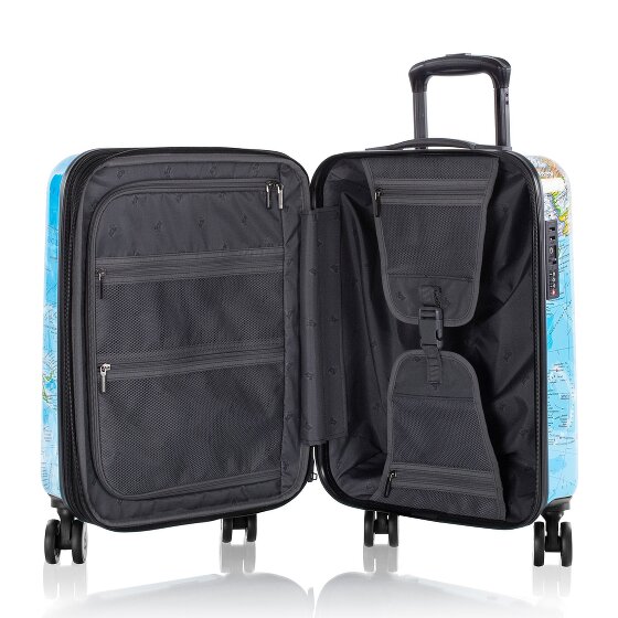 Heys Black Camo 4 roulettes Trolley de cabine S 53 cm avec soufflet d'extension