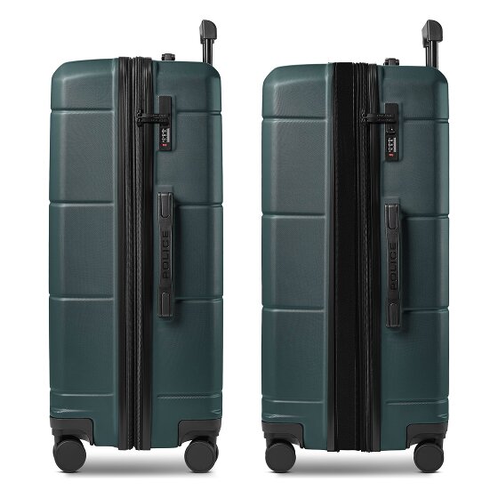 Police London 4 roues Valise cabine 74 cm avec soufflet d'extension