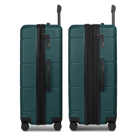Police London 4 roues Valise cabine 74 cm avec soufflet d'extension