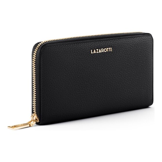 Lazarotti Bologna Leather XL Porte-monnaie zip-around en cuir 19 cm