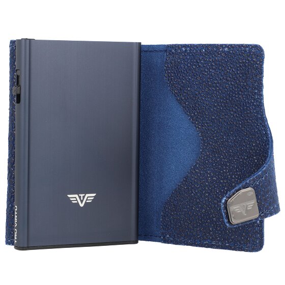 Tru Virtu Click & Slide Porte-cartes de crédit Porte-monnaie RFID en cuir 6,5 cm