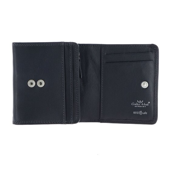 Golden Head Polo Porte-monnaie Protection RFID Cuir véritable 10 cm