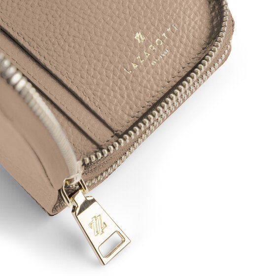 Lazarotti Porte-monnaie en cuir de Bologne XL à double fermeture éclair, protection RFID, 20 cm