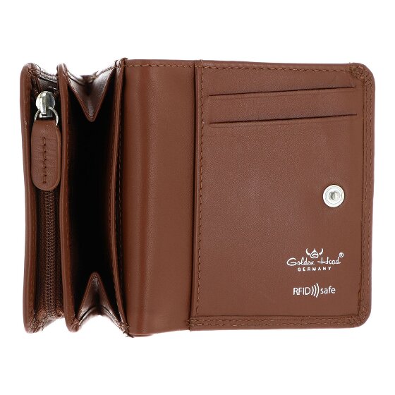 Golden Head Polo Porte-monnaie Protection RFID Cuir véritable 10 cm