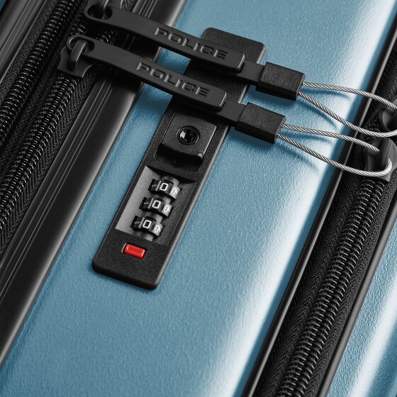 Police Dublin 4 roues Valise cabine S 54 cm Compartiment ordinateur avec soufflet d'extension