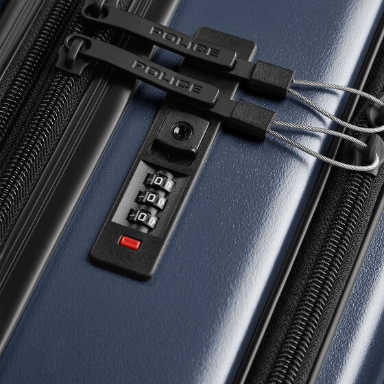 Police Dublin 4 roues Valise cabine S 54 cm Compartiment ordinateur avec soufflet d'extension