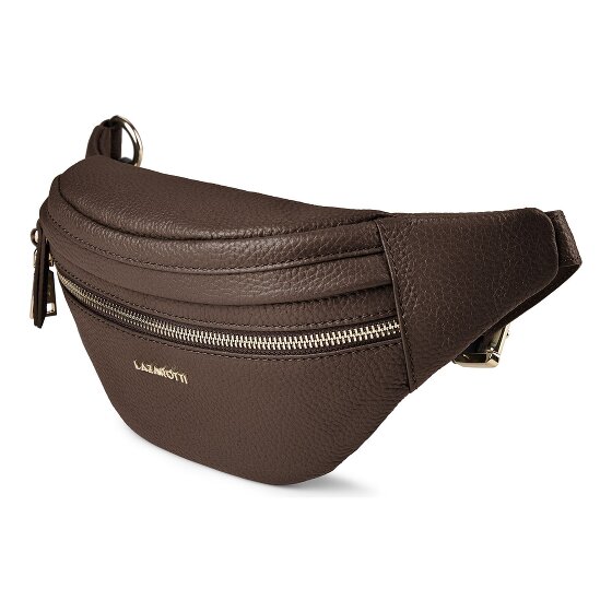 Lazarotti Sac banane en cuir « Bologna » à double fermeture éclair, à porter en bandoulière, 25 cm