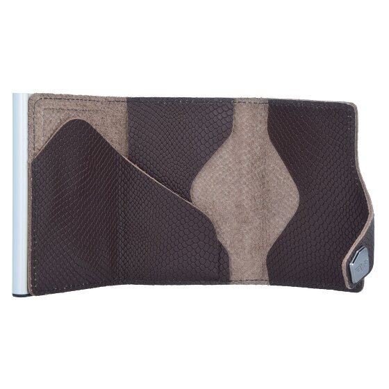 Tru Virtu Click & Slide Porte-cartes de crédit Porte-monnaie RFID en cuir 6,5 cm