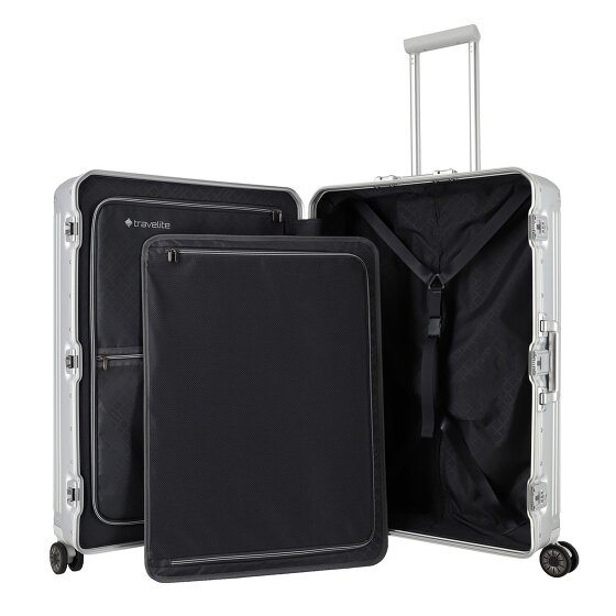 Travelite Valise cabine Next à 4 roues en Aluminium, 77 cm