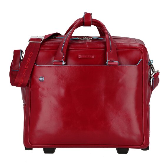Piquadro Blue Square Sac à roulettes en cuir pour ordinateur portable 36 cm