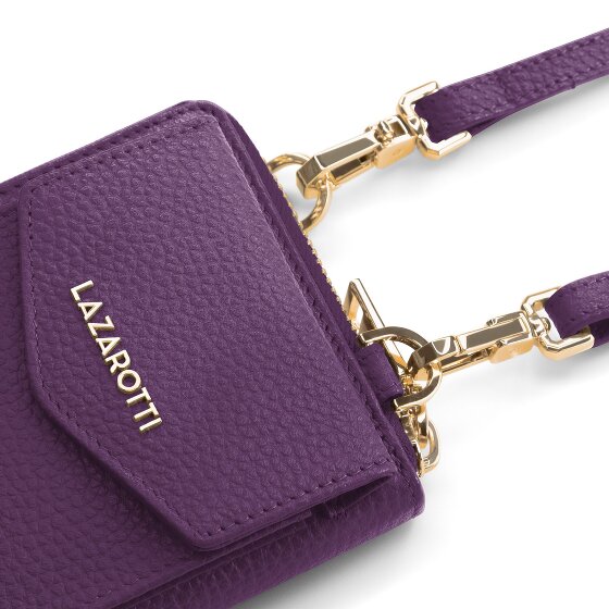 Lazarotti Bologna Leather Zip-Around Porte-monnaie Porte-téléphone en cuir 19 cm