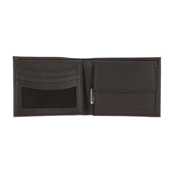 oxmox Leather Porte-monnaie Protection RFID Cuir véritable 10 cm