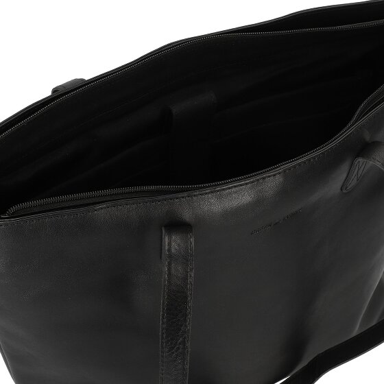 Greenburry Pure Black Sac de shopper Cuir 35 cm Compartiment pour ordinateur portable