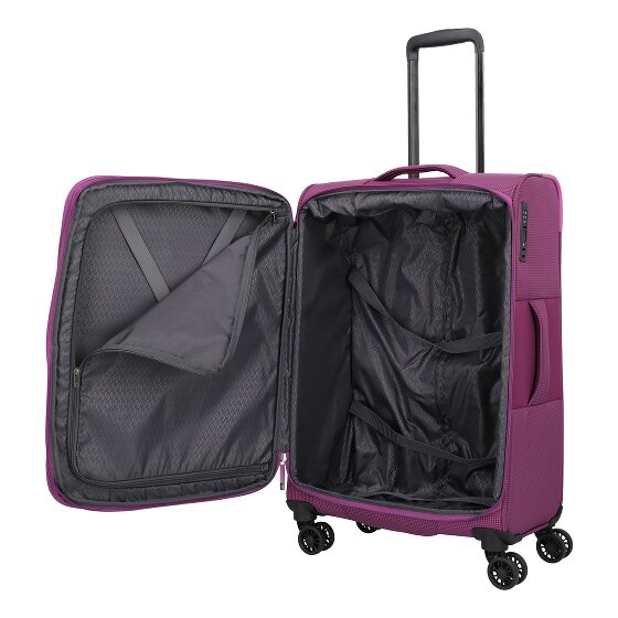 Travelite Corsiica 4 roulettes Trolley M 67 cm avec soufflet d'extension