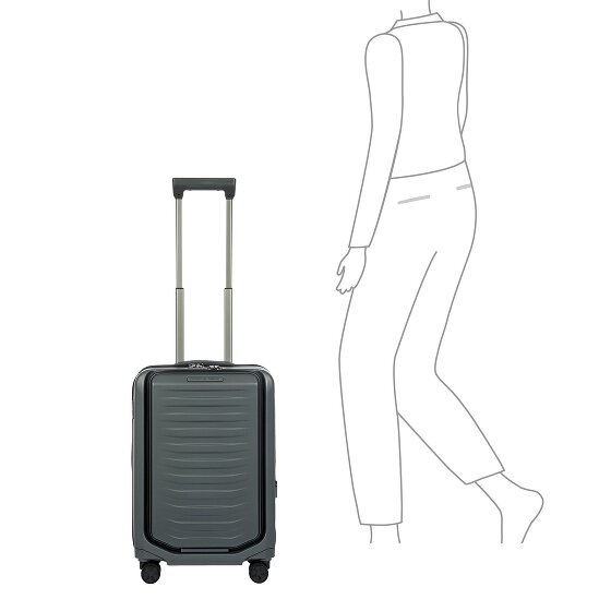 Porsche Design Roadster 4 roulettes Trolley de cabine S 55 cm Compartiment pour ordinateur portable avec soufflet d'extension