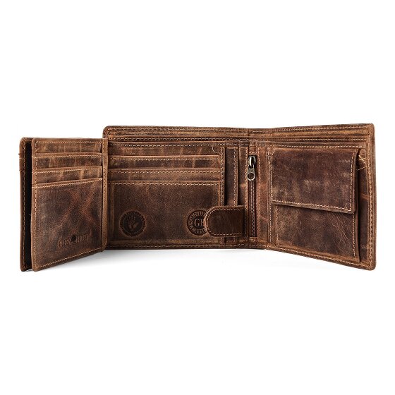 Greenburry Karpfen Porte-monnaie Cuir véritable 12.5 cm