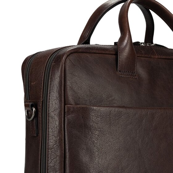 Jost Glasgow Attaché-case Cuir véritable 40 cm Compartiment ordinateur