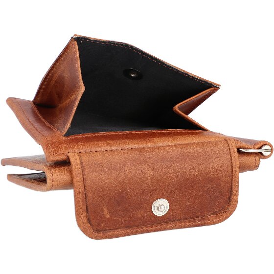 Mika Porte-monnaie RFID en cuir 11 cm avec pince à billets