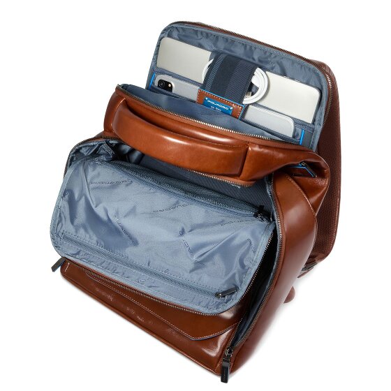 Piquadro Blue Square Daypack Protection RFID Cuir 39 cm Compartiment pour ordinateur portable