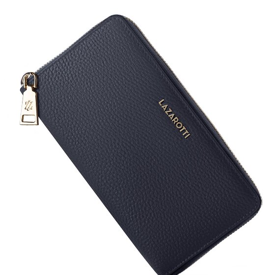 Lazarotti Bologna Leather XL Porte-monnaie zip-around en cuir 19 cm