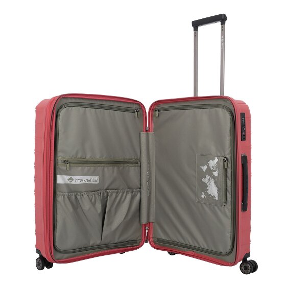 Travelite Mooby 4 roulettes Trolley M 66 cm avec soufflet d'extension