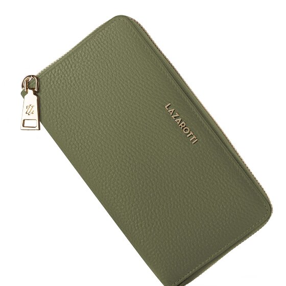 Lazarotti Bologna Leather XL Porte-monnaie zip-around en cuir 19 cm