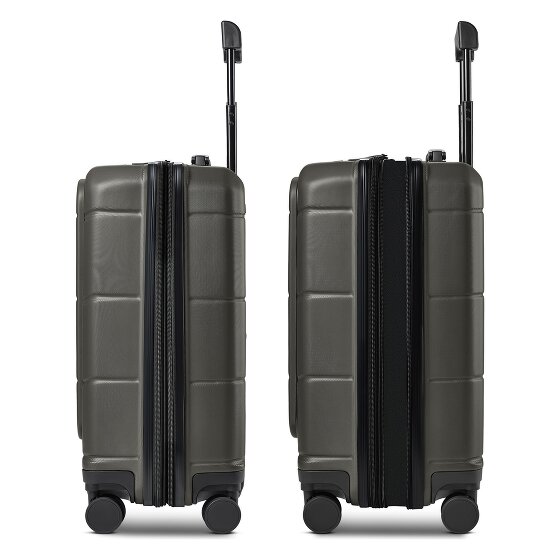 Police London 4 roues Valise cabine 55 cm Compartiment ordinateur '"avec soufflet d''extension"'