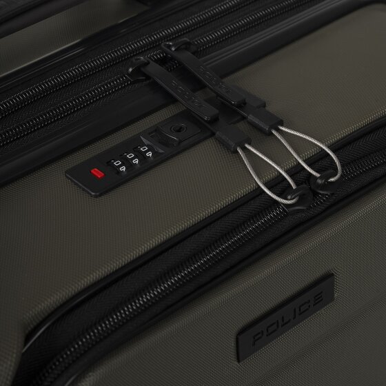 Police London 4 roues Valise cabine 55 cm Compartiment ordinateur avec soufflet d'extension