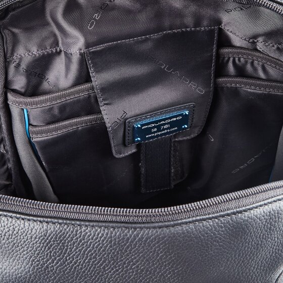 Piquadro Daypack Cuir véritable 39 cm Compartiment ordinateur