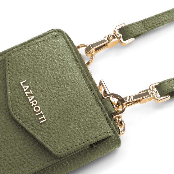 Lazarotti Bologna Leather Zip-Around Porte-monnaie Porte-téléphone en cuir 19 cm