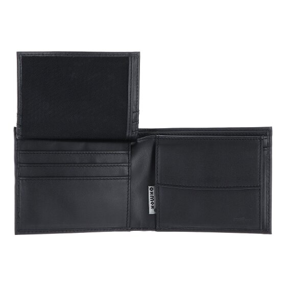 oxmox Leather Porte-monnaie Protection RFID Cuir véritable 12 cm