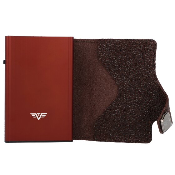 Tru Virtu Click & Slide Porte-cartes de crédit Porte-monnaie RFID en cuir 6,5 cm