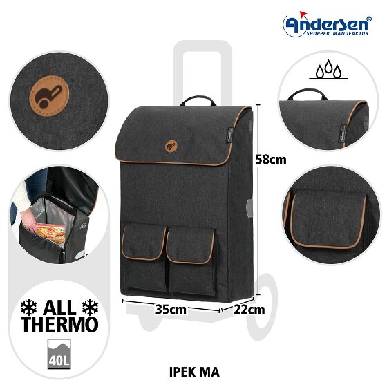 Andersen Shopper Komfort Shopper Ipek Ma Chariot à provisions 58 cm