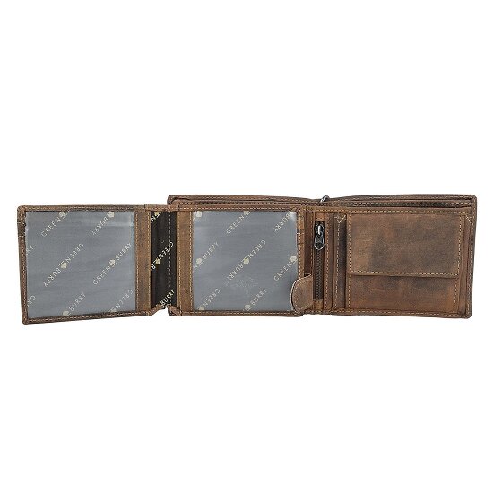 Greenburry Portefeuille Vintage Skull à chaîne en cuir 12,5 cm