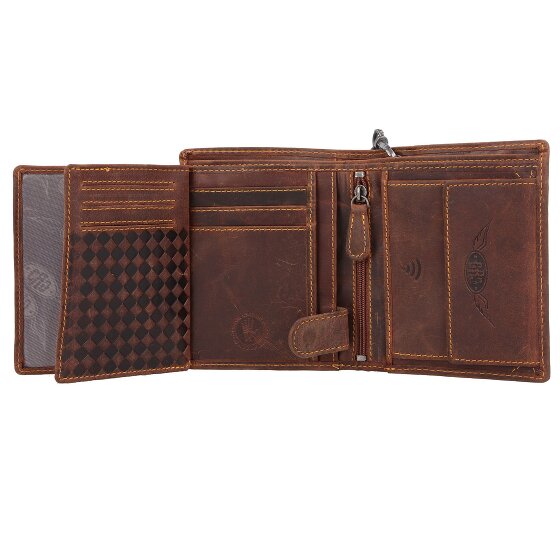Greenburry Racing Collection Memphis Porte-monnaie en cuir RFID 10 cm
