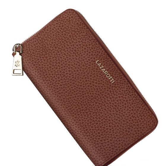 Lazarotti Bologna Leather XL Porte-monnaie zip-around en cuir 19 cm