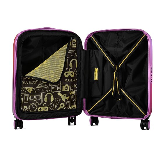 Mandarina Duck Logoduck + 4 roues Valise cabine 55 cm avec soufflet d'extension