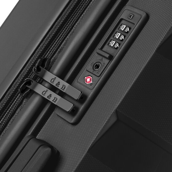 d&n South Dakota 4 roulettes Trolley de cabine S 55 cm avec soufflet d'extension