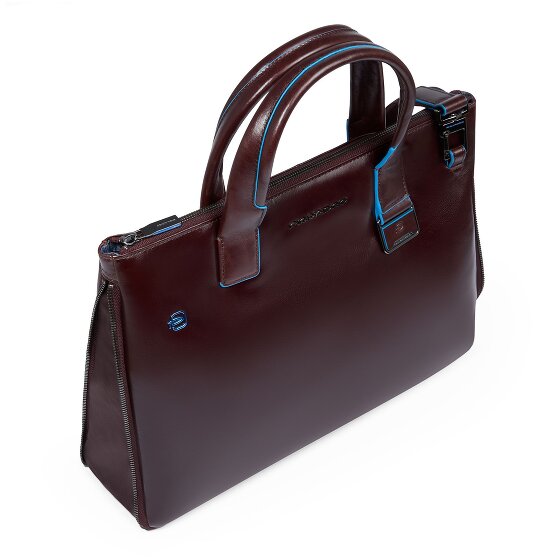 Piquadro Blue Square Sac de shopper Cuir 38 cm Compartiment pour ordinateur portable avec soufflet d'extension