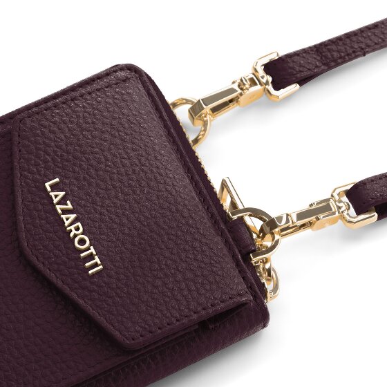Lazarotti Bologna Leather Zip-Around Porte-monnaie Porte-téléphone en cuir 19 cm