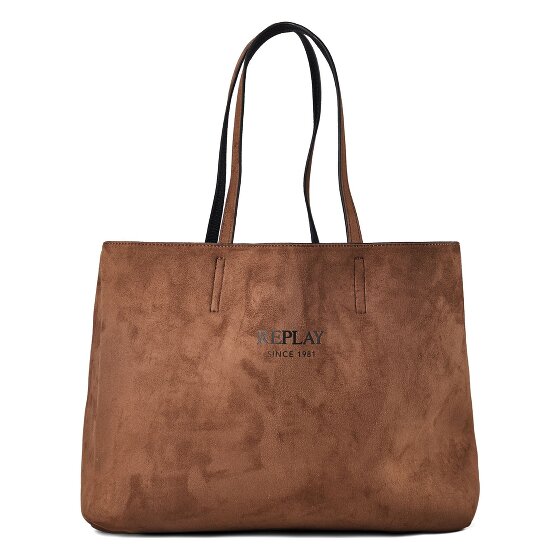 Replay Sac de shopper Cuir véritable 36 cm