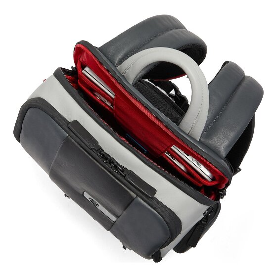 Piquadro Urban Daypack Protection RFID Cuir véritable 46 cm Compartiment ordinateur