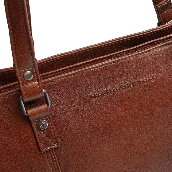 The Chesterfield Brand Alverino Sac à bandoulière Cuir véritable 38 cm Compartiment ordinateur