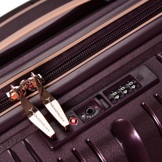 Polestream Paris 4 roulettes Trolley de cabine 55 cm avec soufflet d'extension