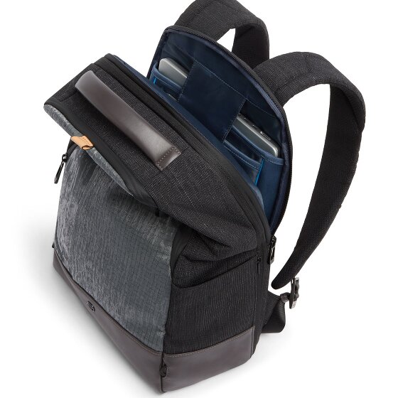 Piquadro Sync Daypack Protection RFID Cuir véritable 47 cm Compartiment ordinateur